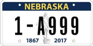 Nebraska 2017 Series license plate design