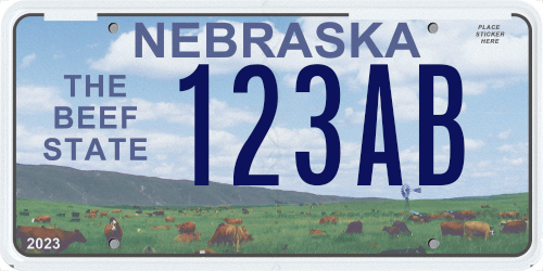 Nebraska Cattleman license plate design