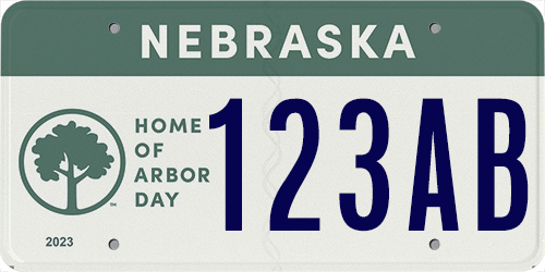 Nebraska Arbor Day license plate design