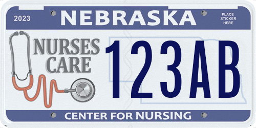 Nebraska Center for Nursing license plate design
