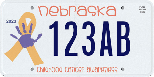 Nebraska Sammy's Superheroes license plate design
