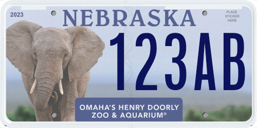 Nebraska Henry Doorly Zoo license plate design