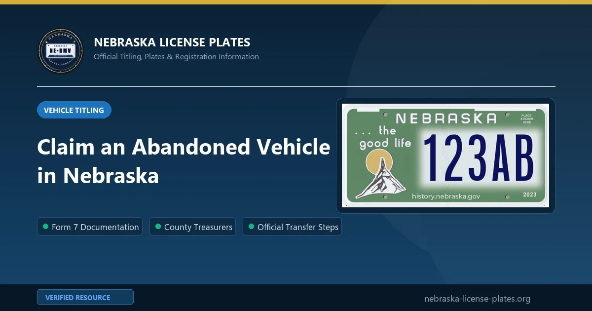 Claim an Abandoned Vehicle in Nebraska Details