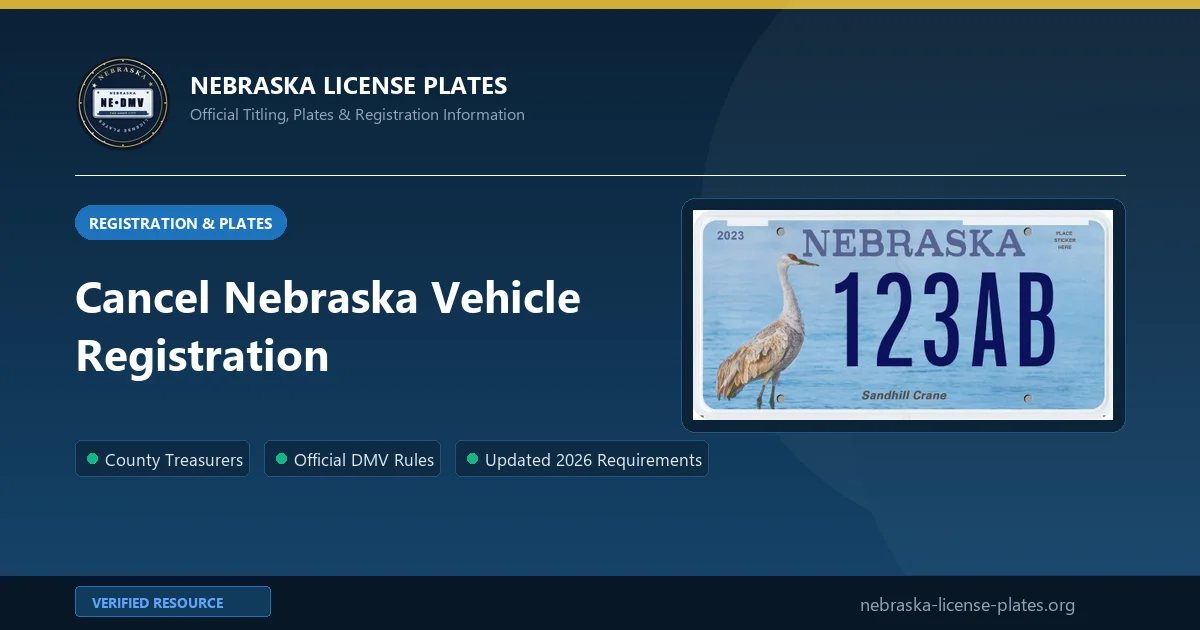 Cancel Nebraska Vehicle Registration