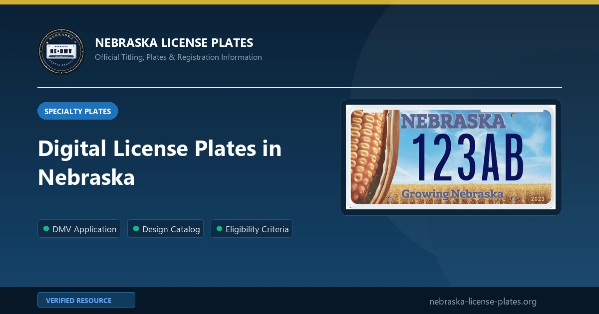 Digital License Plates in Nebraska