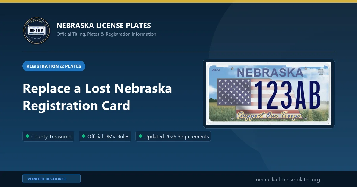 Replace a Lost Nebraska Registration Card