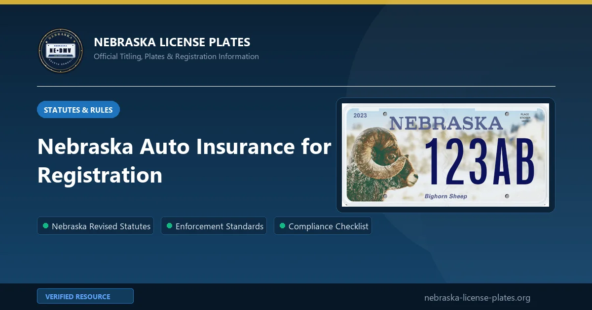 Nebraska Auto Insurance for Registration
