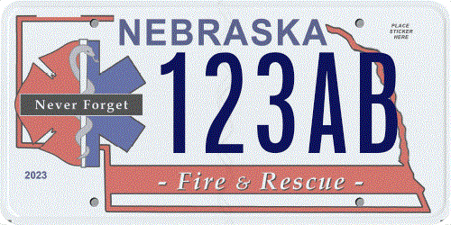 Nebraska NE Serious Injury Response Team license plate design