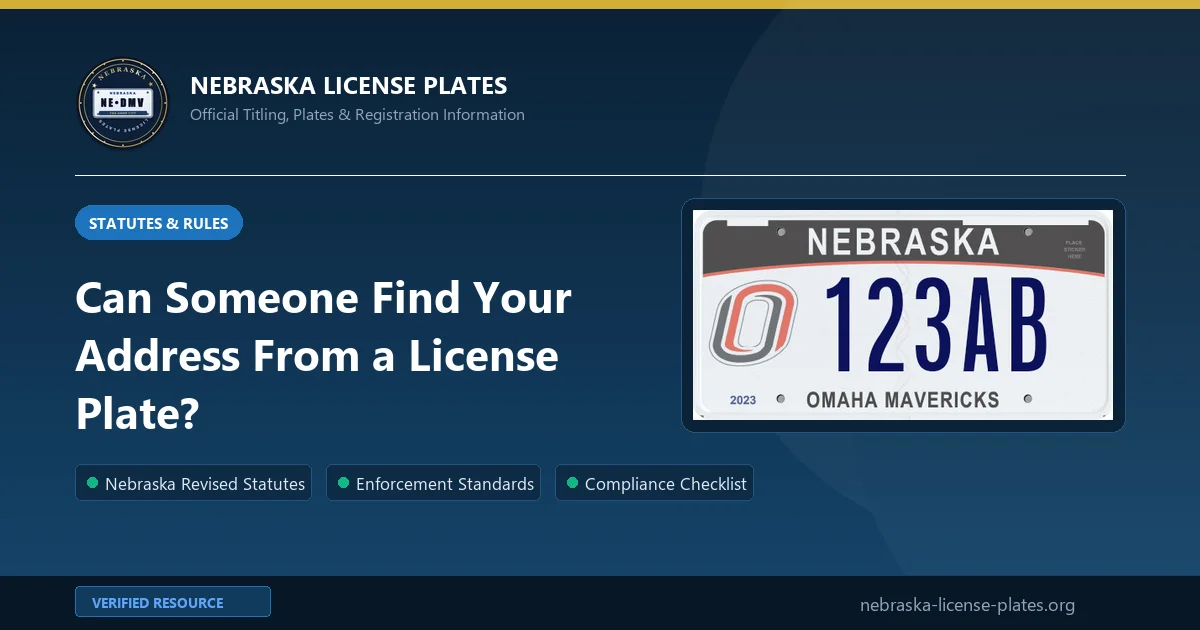 Nebraska Can Someone Find Your Address From a License Plate?