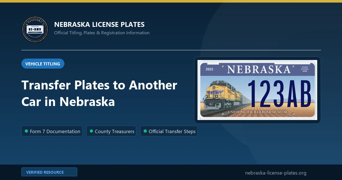 Transfer Plates to Another Car in Nebraska