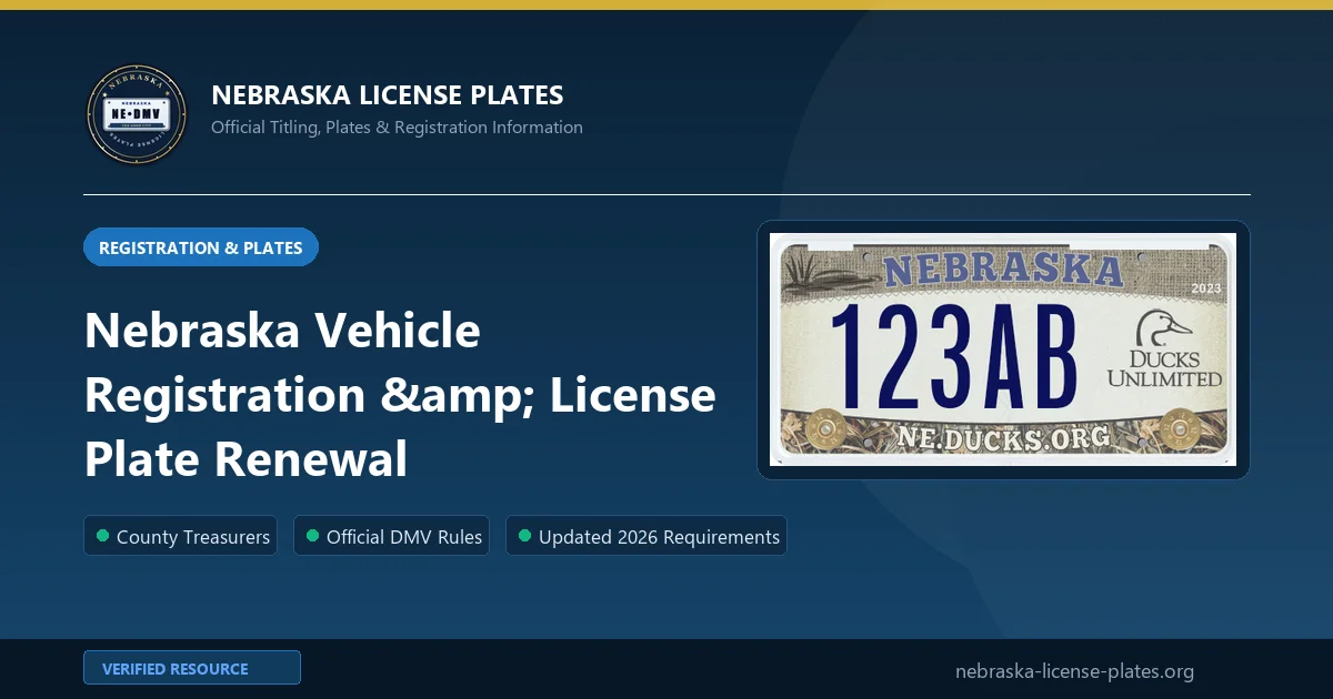 Nebraska Vehicle Registration & License Plate Renewal
