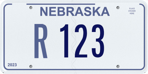 Nebraska Repossession license plate design