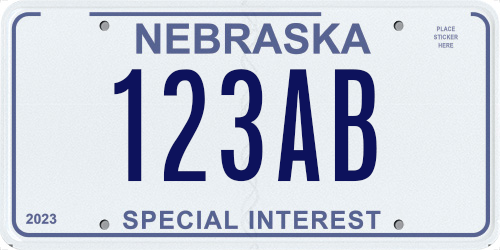 Nebraska Special Interest license plate design