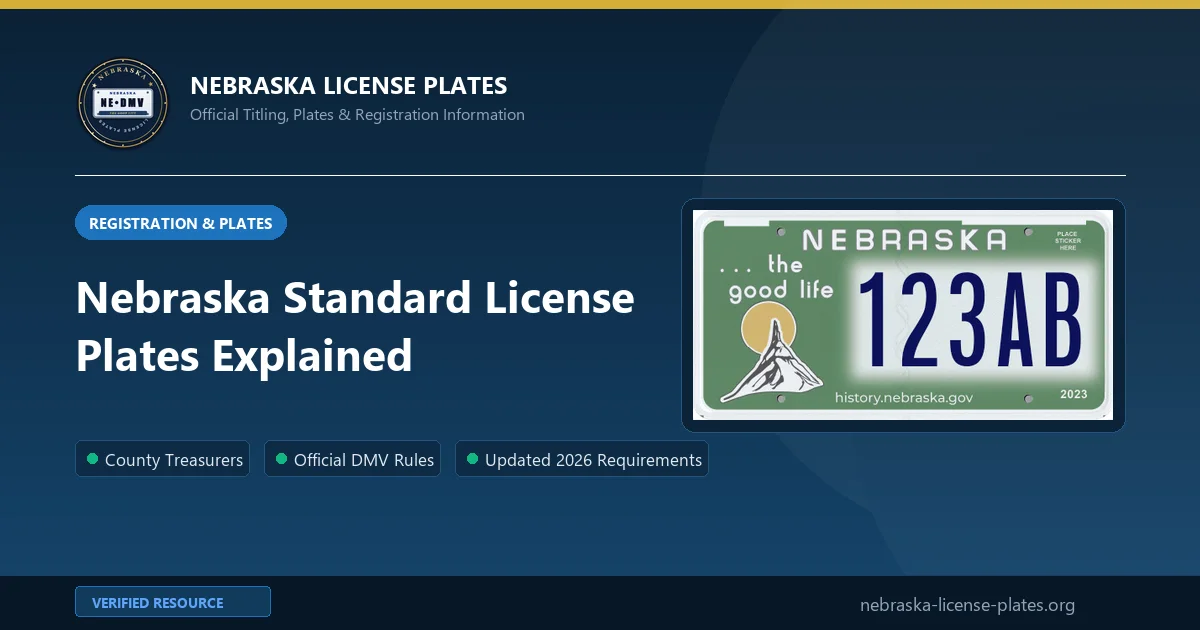 Nebraska Standard License Plates Explained